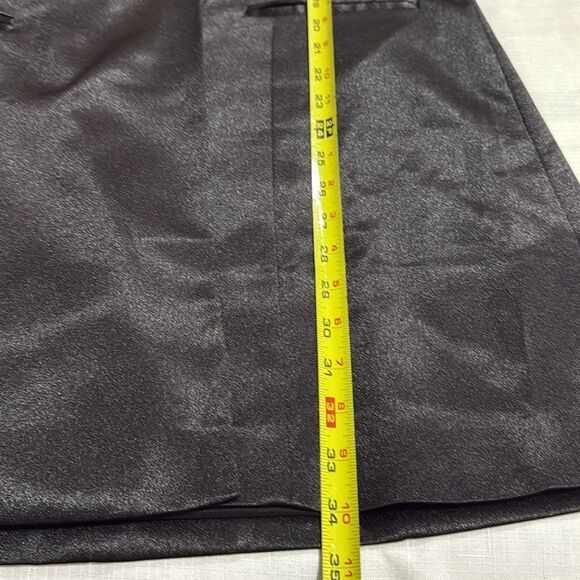(R1) Aidan Mattox Satin Tuxedo Mini Dress, Size L - Picture 6 of 16